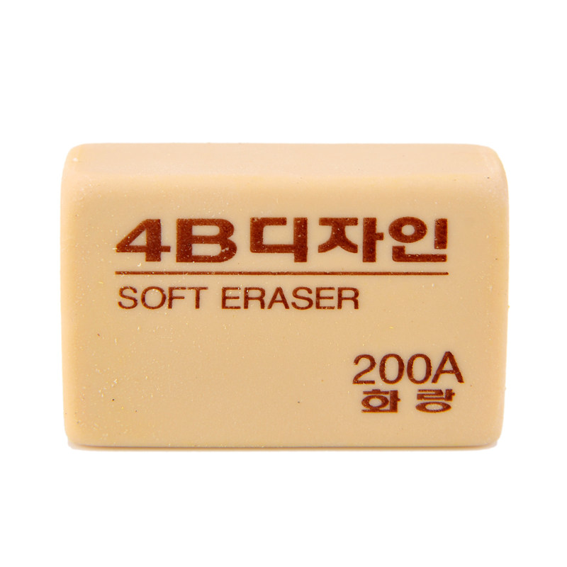South Korea 4B Import No. rubber eraser 200A soft 100A feel comfortable with large flower groom eraser less chipping