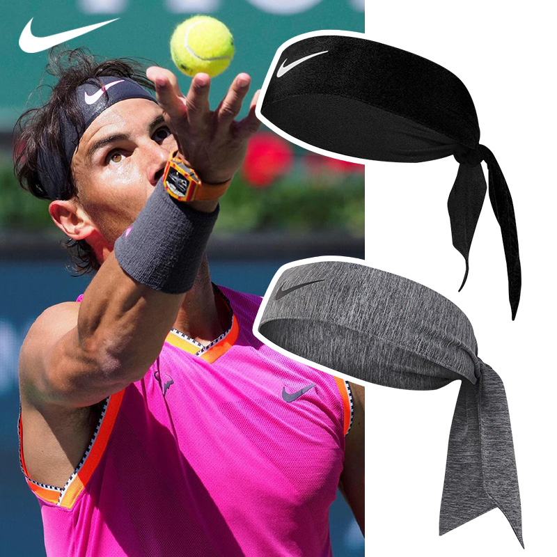 NIKE headscarf men's and women's sports headband basketball tennis badminton sweat-absorbing running headband Nike yoga sweat scarf