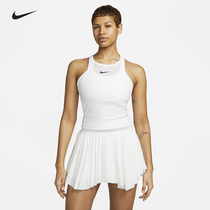 Nike Womens Tennis Vest 2023 New Wimbledon Tennis Top Hollow DV3047-100