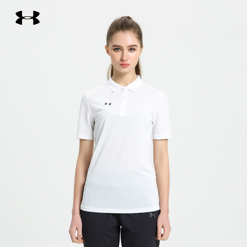 UA Anderma POLO Shirts Summer Women's New Turn-collar T-shirt Sports Casual Pure Color Football Bookmaking Short Sleeve Blouses