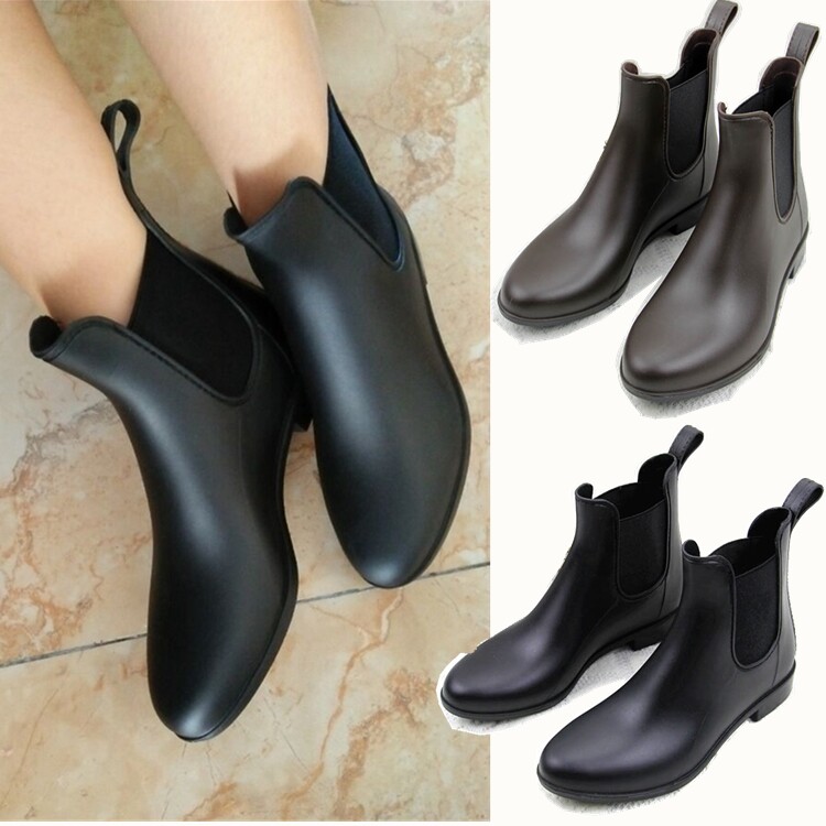 Female Rain Shoes Low Help Short Cylinder Japan Fashion Non-slip Adults Rain Boots Light Waterproof Set Shoes Glue Shoes Water Shoes Water Boots Spring