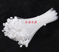 Manufacturer direct sales self-locked nylon tie 8 * 300 fixed prick line with plastic buckle large powerful black white