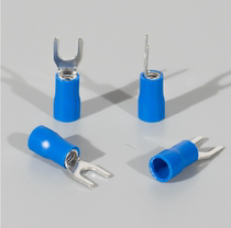 Cold pressed wiring terminals SV2-5 European fork type pre-insulation SV2-5s fork Y U copper wire ear end head