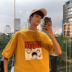 2020 mùa hè váy in gió Hồng Kông mới ngắn tay chàng trai T-shirt lỏng lẻo Hàn Quốc phiên bản của xu hướng trên quần áo lăm tay thủy triều thương hiệu 