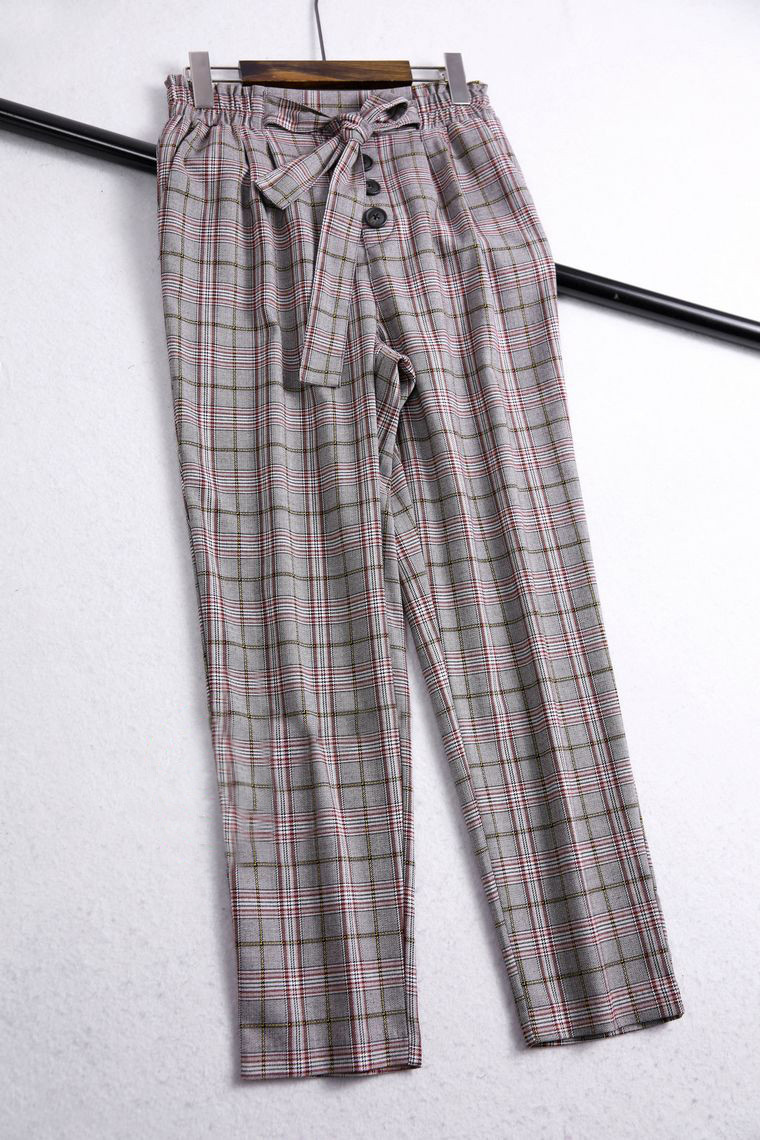 T23 Spain's DAN early spring with a swarm of hymn-shaped high waist and ankle smoke tubes pants