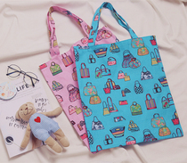 T14 Japans DAN overvalued small objects cute cartoon printed large capacity sails bag shopping bags