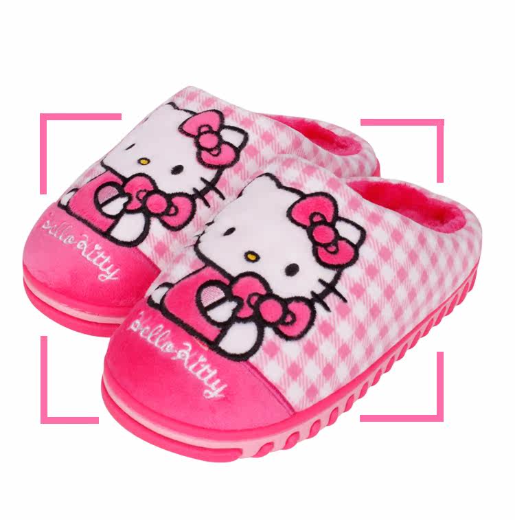 Pantoufles enfants en suède HELLO KITTY pour hiver - Ref 1035498 Image 18