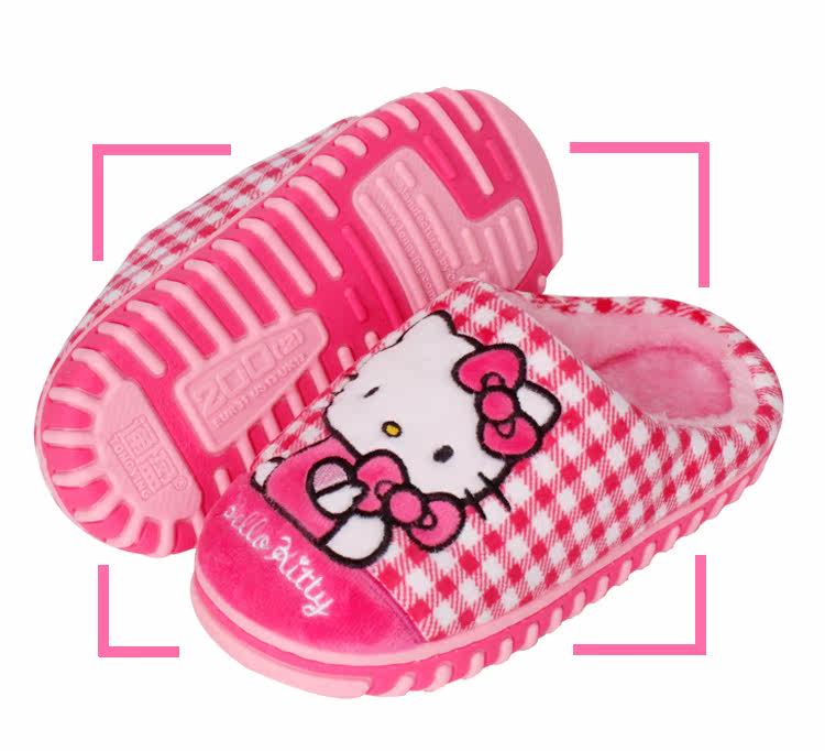 Pantoufles enfants en suède HELLO KITTY pour hiver - Ref 1035498 Image 21