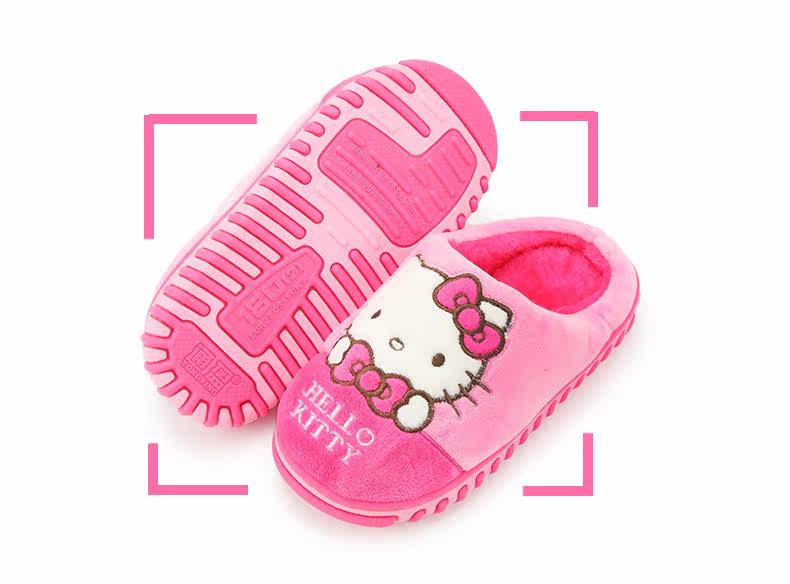 Pantoufles enfants en suède HELLO KITTY pour hiver - Ref 1035498 Image 14