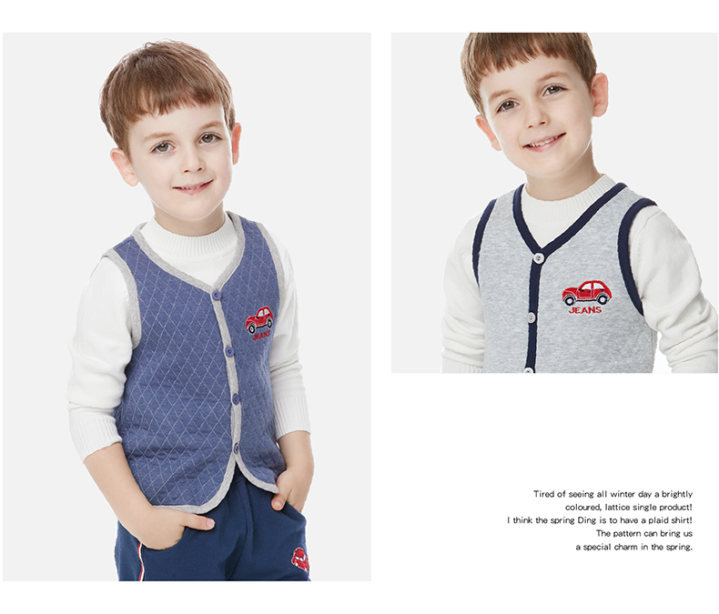 Áo vest bé gái cotton xuân hè 2018 mới mặc áo vest bé trai vest bé gái áo khoác cotton quần áo trẻ con