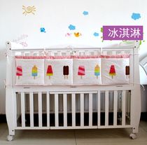 Crib bedside hanging bag storage cotton crib hanging bag bedside storage bag Cotton Diaper Bag