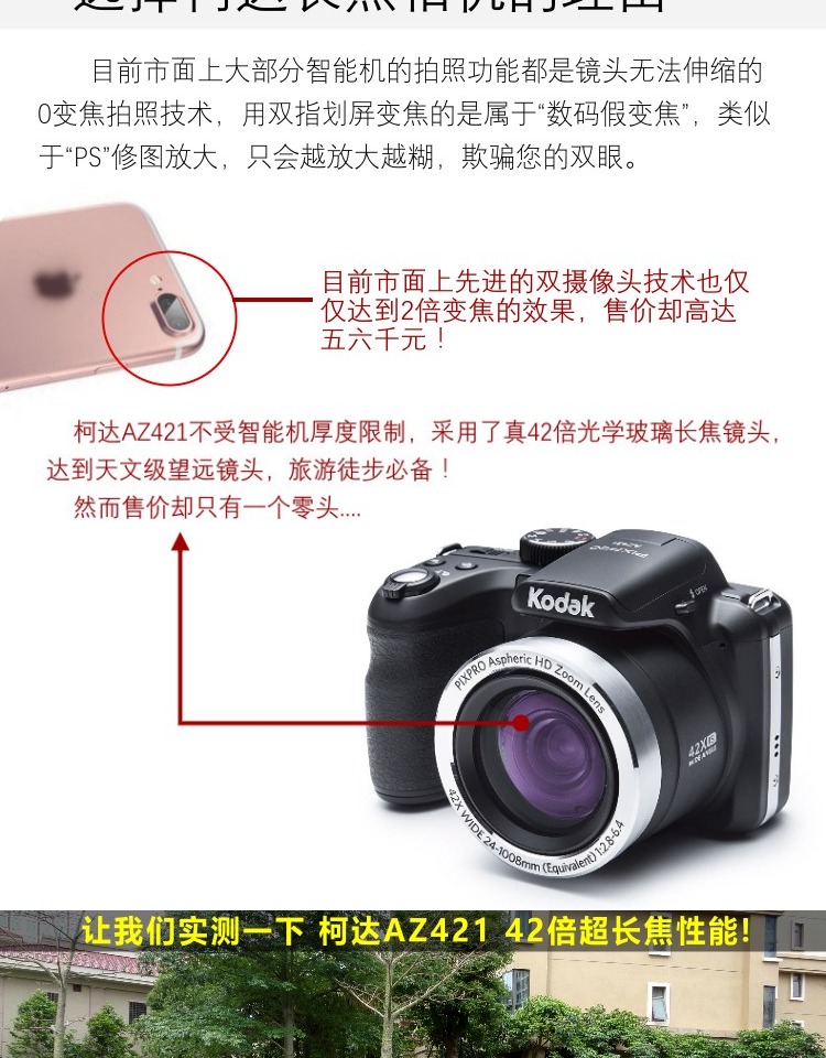 Kodak / Kodak AZ421 chính hãng đặc biệt 42 lần máy ảnh kỹ thuật số tele - Máy ảnh kĩ thuật số máy ảnh canon du lịch