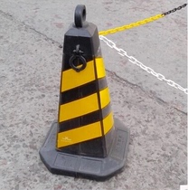 680 police officers come to pick up rings and protect the yellow and black obelisk. The red and white obelisk has road cones and piles of vertebrae.