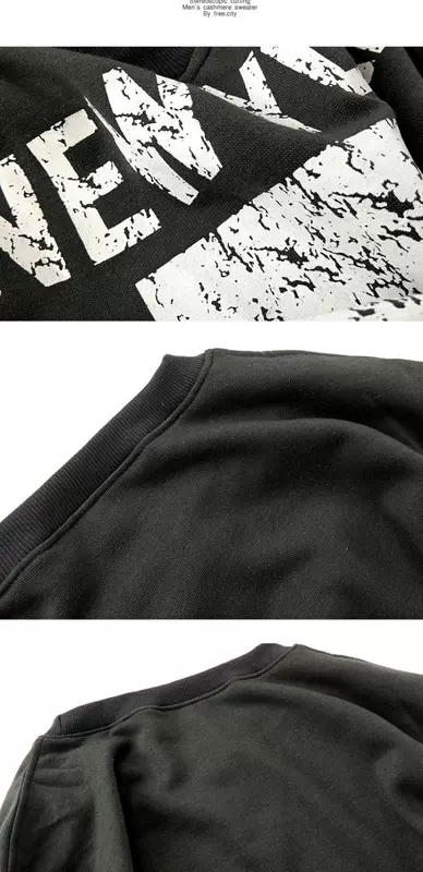 Mùa xuân 18SS đã sẵn sàng để giặt kiểu cũ retro york mới in hoa nam áo len cổ tròn lông cừu