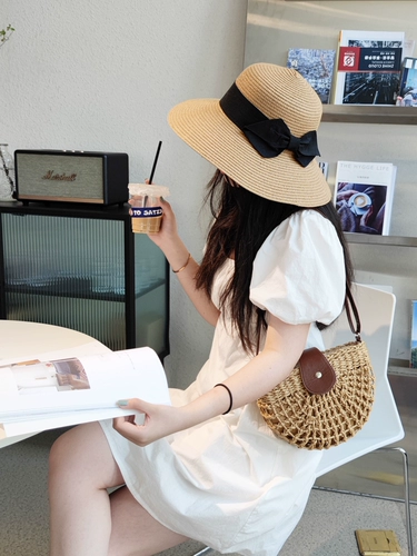 Летняя ретро соломенная сумка через плечо, пляжная плетеная сумка на одно плечо, небольшая сумка