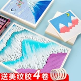 Квадратная масляная пастель, бумага для рисования, карточки, 6см