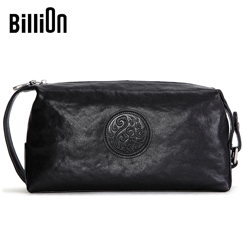 Cold Beast Handbag Genuine Leather Men's Large-capacity Casual Men's Youth Clutch Bag Top Layer Cowhide Fashion Clutch Bag Men's Bag