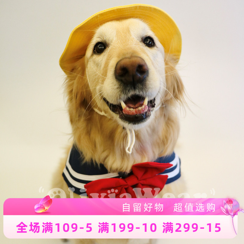 Beauty Less Women Warriors New Pines Large Canines Hairy Kirkki Dress Cute Pet Spat With Big Dog Sailor Hat