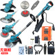 Wireless hand push garden lawn mower, agricultural lawn mower, lithium battery weeder, multifunctional small