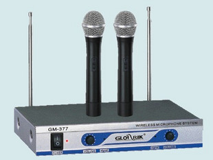 Golden Bailing GM-377 Professional KTV Performance Singing Double Handheld Dual Collar Wireless Microphone Wireless Microphone