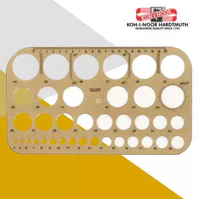 Czech cool joy Hoh-i-noor round template radius template drawing circle template drawing circle ruler 37 positive circle