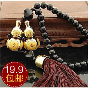 Taobao hot - selling gold - plated double hoist car hanging parts Auto accessories high - grade glass beads special prices