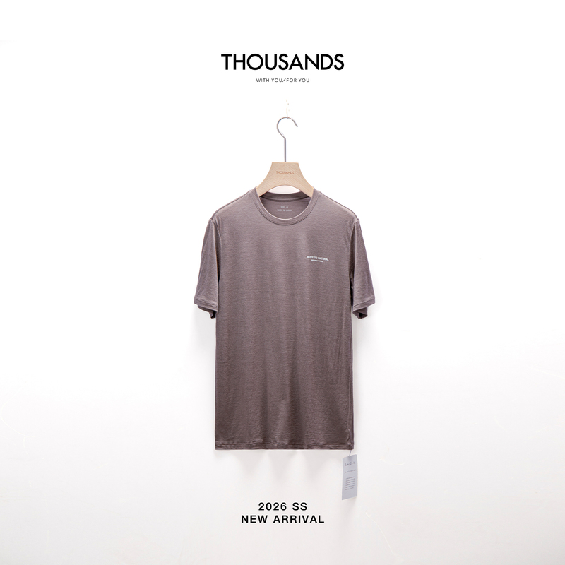 Three Thousand | Return to Nature Coollite Machine Washable Merino Wool Jersey/Men's Crew Neck T-Shirt Ah2499