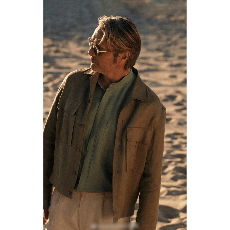 Three Thousand | Luxury Line Italian Imported Heavy Woven Dyed Linen/Z+ Hunting Denim Jacket Smart Dress Pants Af1045