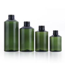 Cosmetics high quality 150ML dark green PET liquid pure Dew bottle with inner plug flower water bottle