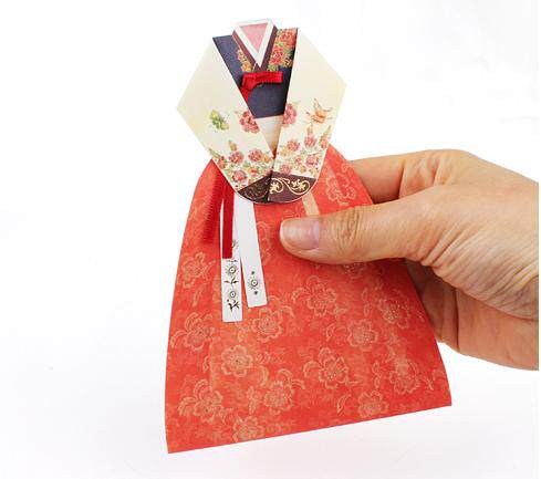 South Korea's original imported Korean suit cards and flowers sent together to send a gift and gift gold Dynasty to write a toast 