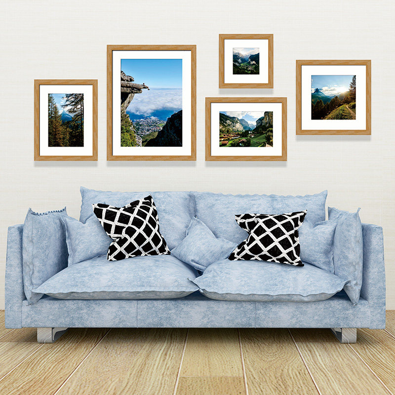 Sofa photo wall living room photo frame wall home decoration wedding photo photography photo frame combination background wall can be washed photos