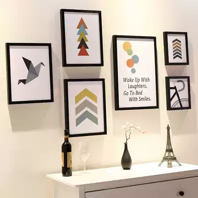 Nordic photo wall decoration 6 photo frame combination Photo frame wall background wall Living room Study Bedroom dining room Photo studio
