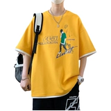 Летняя хлопковая футболка с коротким рукавом для мальчиков для школьников, подходит для подростков