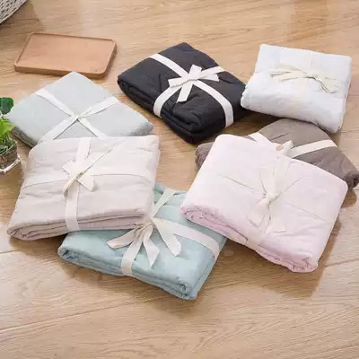 Knitted cotton cotton sheets single piece solid color single double bed hats Naked Guinea cotton cotton plain color 1 5 1 8 bed