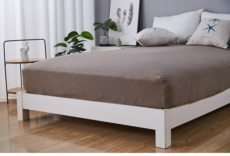 Khăn trải giường bằng vải cotton dệt kim đơn màu giường đơn 笠 ngủ nude bông cotton 1,5 / 1,8 giường - Khăn trải giường drap giường cotton