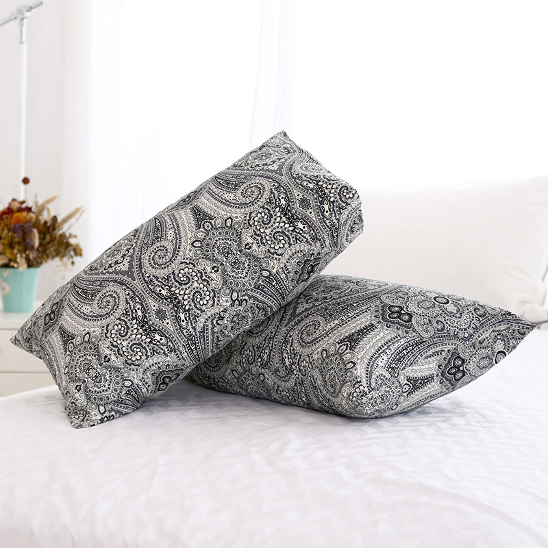 Foreign trade single pillowcase 43*63 pure cotton khaki twill thickened pillowcase pillow core cover cotton retro style