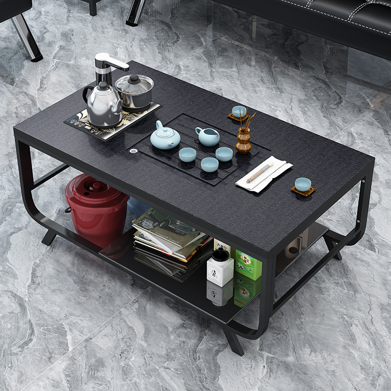 Fire burning stone tea a few kung fu tea table office business reception simple modern wrought iron volcanic stone tea table combination