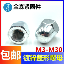 Galvanized lid type nut cap decorated screw cap round head screw mother cover shaped nut round head M3-M30