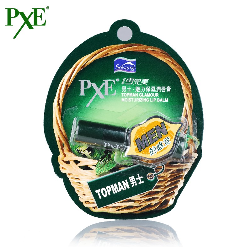 PXE雪完美男士魅力保湿润唇膏3.5g 持久滋润补水保湿无色护唇膏