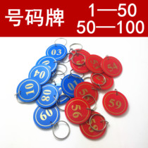 Malatang brand code card Acrylic number card Tag card storage card Sauna hand card double-sided number plate restaurant