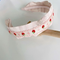 Childrens hairband Korean fresh and cute macaron color fabric floral girl hair headband hair accessories non-slip hairpin