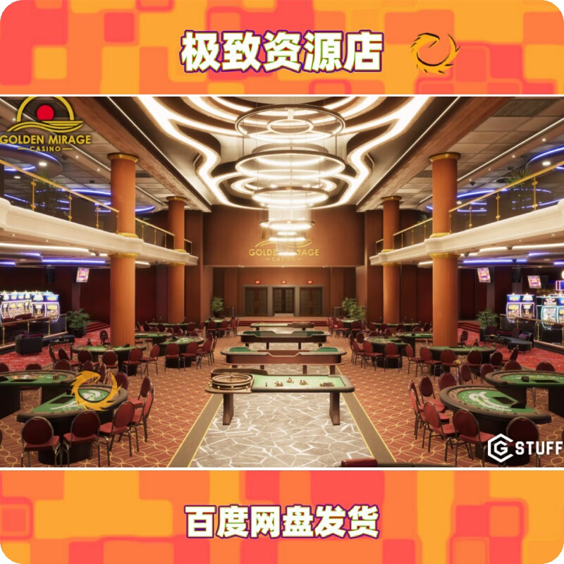 Unity Casino Environment Golden Mirage1.0 Hdpr Luxury Casino Scene