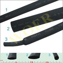 Shenzhen wall black flame retardant heat shrink tubing WOER environmental halogen-free h guan Ф from 18MM to 100 m disk