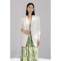 Spot CCHER pearl white wide shoulder suit dry and resilient Japanese imported materials Sisi and female XHAE6794