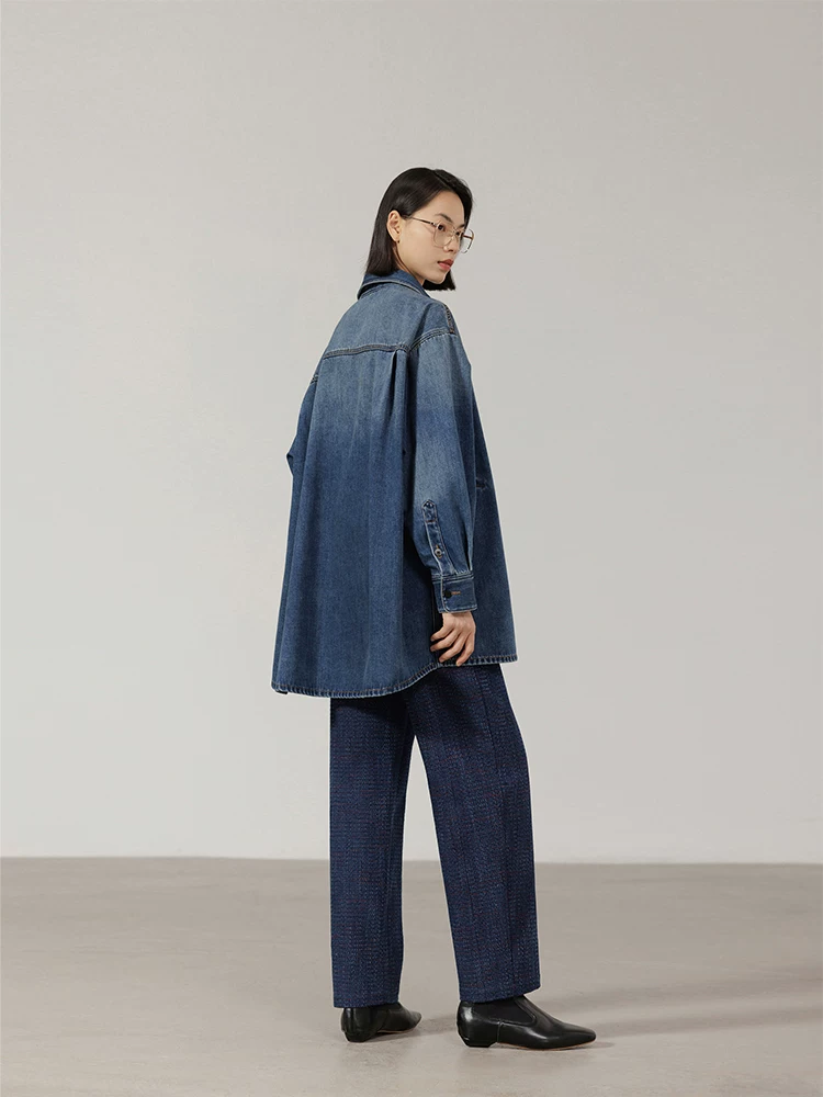 Spot CCHER "Classic Reshape" Shacket деним куртка мид-лонг хлопок Xixi и женский xwnf8399