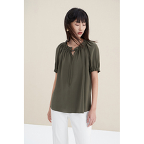 SPOT-CCHER LOOSE DRAWSTRING TOP 18MM SILK CREPE Sissi and WOMEN XUFC3252