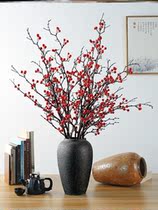 Fortune-making Fruit emulation Flower Flowers Furnishing Fake Flowers Red Berries Fruit Syth Bean Auspicious Fruit Dried Branch Flowers Art New Chinese New Year Pendulum
