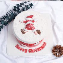 Christmas dessert decoration baking pendulum pieces Santa cake Decorative Soft Glue Wrestling resin dress in English