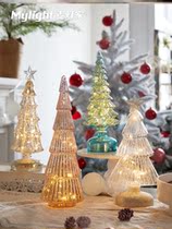 Glass Christmas Tree Decorations Hem Living-room Lighting Windows Decoration Scene Decoration Scene Arrangement Luminous Pendulum Pieces with light lavish