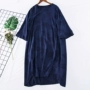 Mùa xuân và mùa thu mới retro Trung Quốc phong cách xiên bạch đàn lá jacquard không thường xuyên hem dress robe 5518 chân váy trắng